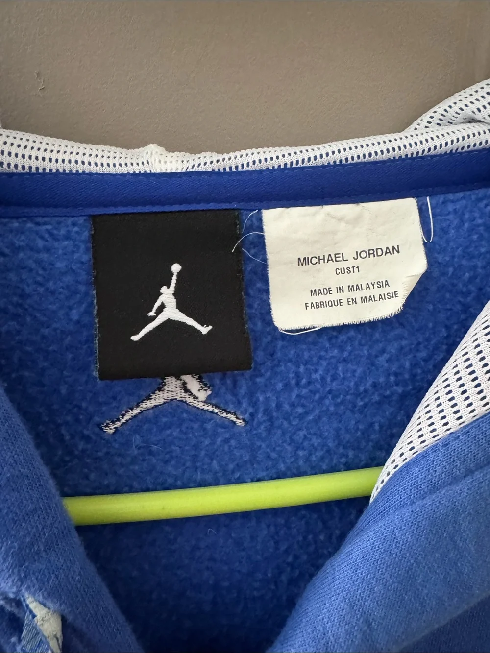 Vintage Jordan Men’s Blue Full-Zip Hoodie